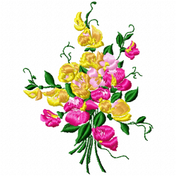 Flowers And Tree Embroidery Design 9